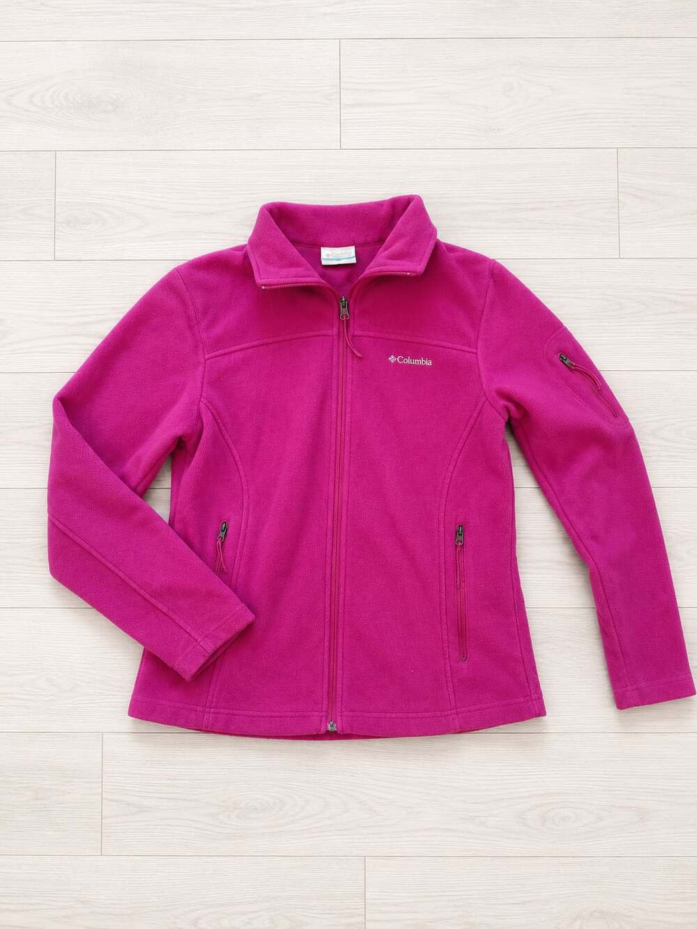 Columbia Women's Fuchsia Full-Zip Fleece Jacket Sz Medium